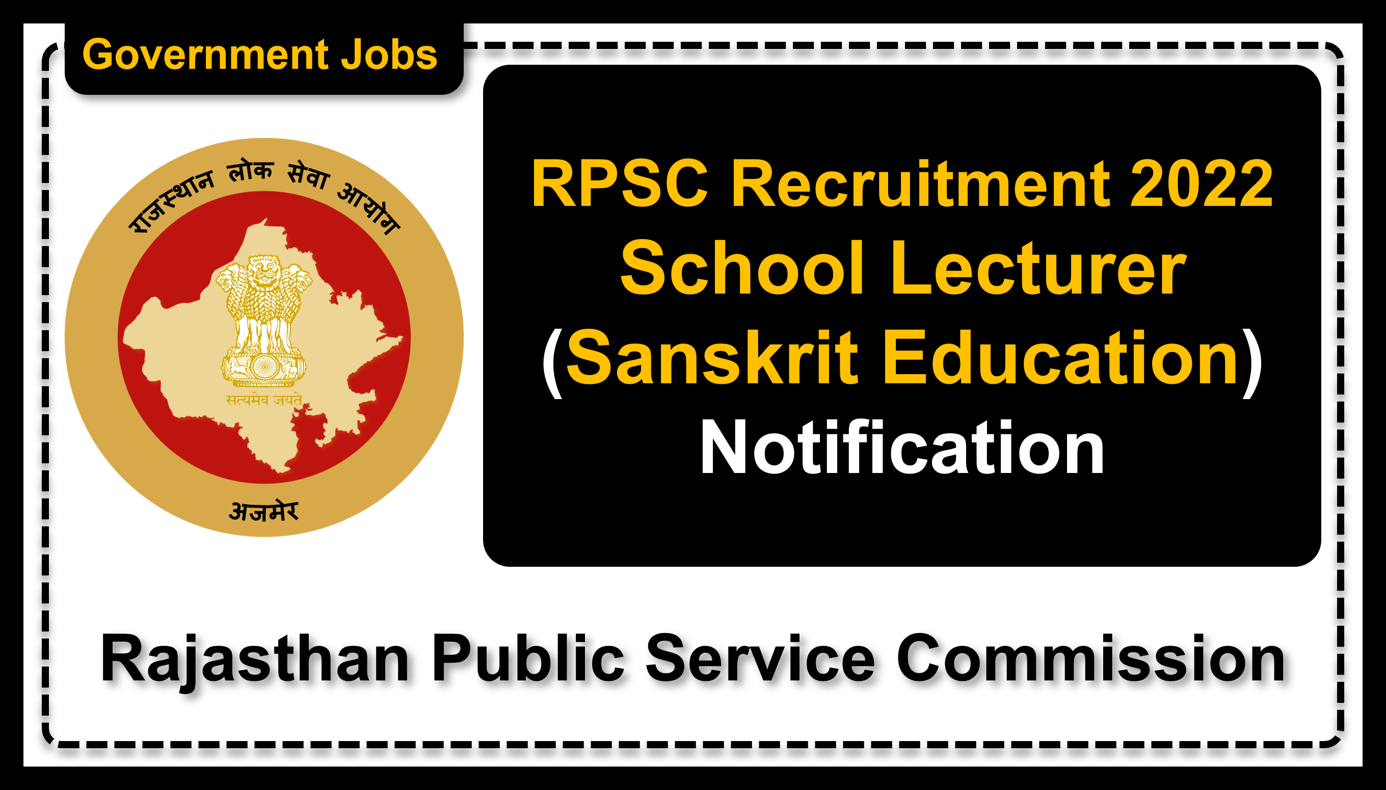 rpsc.rajasthan.gov.in | Rajasthan Public Service Commission | Details of Recruitment Rules, Number of Vacant Post, Fee, Eligibility, Age, Salary, How to Apply etc. | Rajasthan Public Service Commission