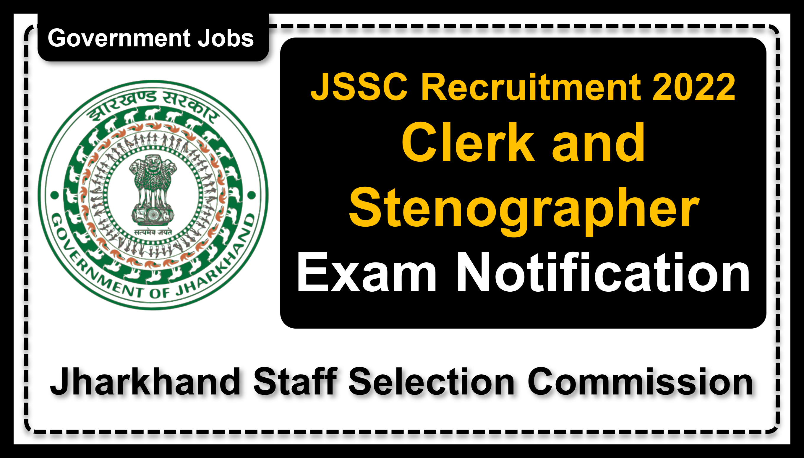 jssc.nic.in | Jharkhand Staff Selection Commission | Details of Recruitment Rules, Number of Vacant Post, Fee, Eligibility, Age, Salary, How to Apply etc. | Jharkhand Staff Selection Commission