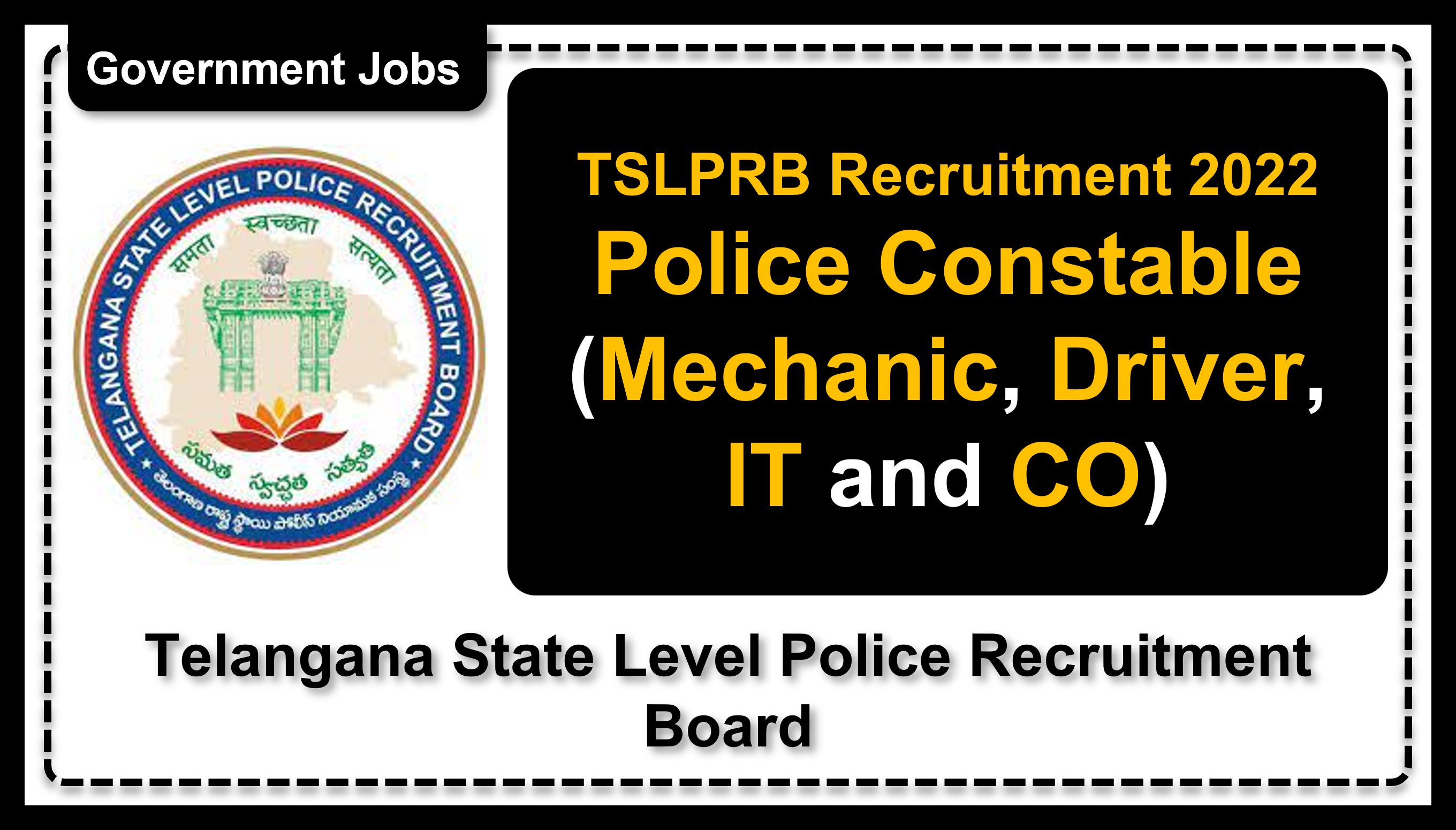 tslprb.in | Telangana State Level Police Recruitment Board | Details of Recruitment Rules, Number of Vacant Post, Eligibility, Age, Pay Scale, How to Apply etc. | Telangana State Level Police Recruitment Board