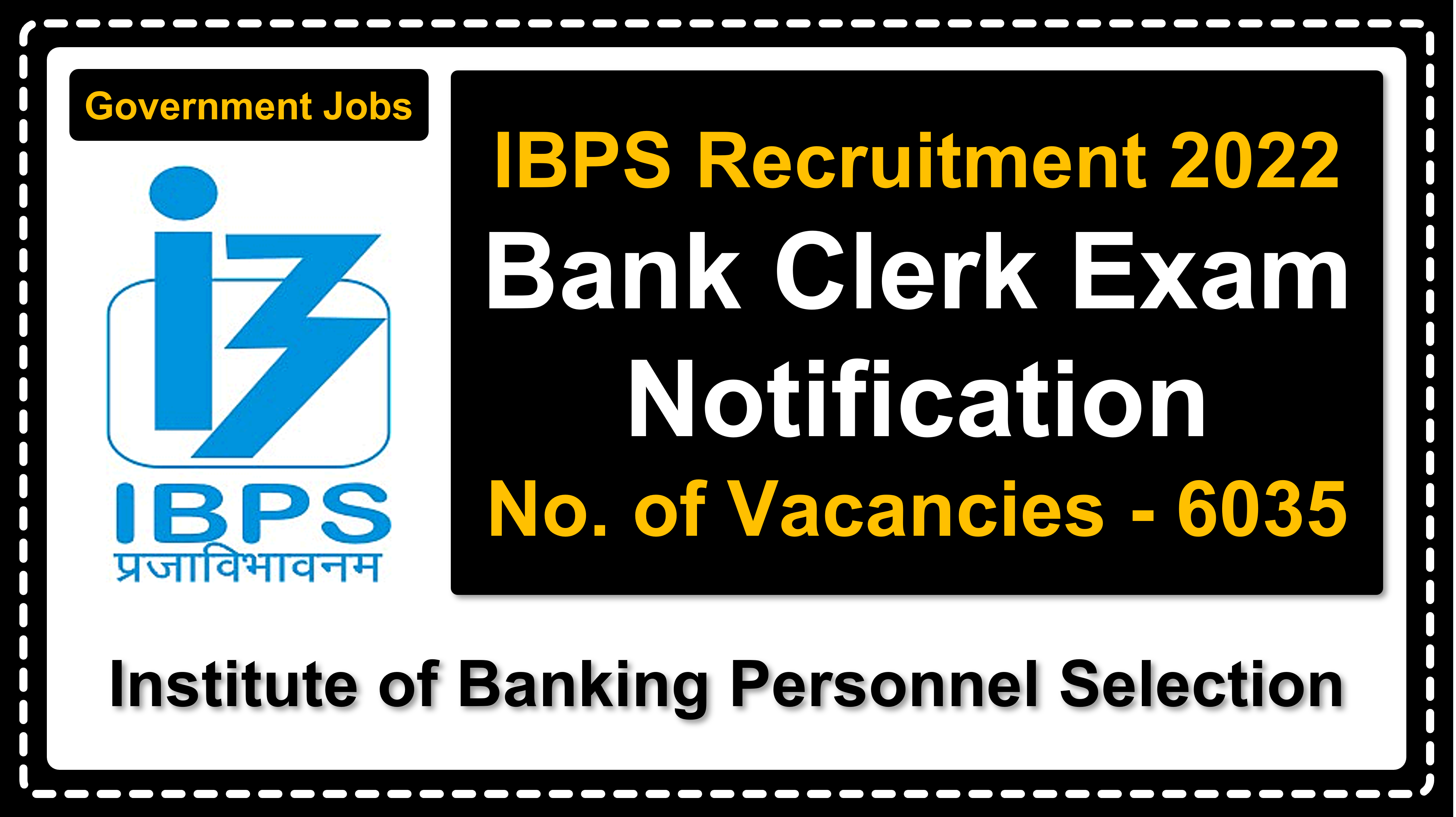 ibps.in | Institute of Banking Personnel Selection | Details of Recruitment Rules, Number of Vacant Post, Fee, Important Dates, Eligibility, Age, Salary, How to Apply etc. | Institute of Banking Personnel Selection