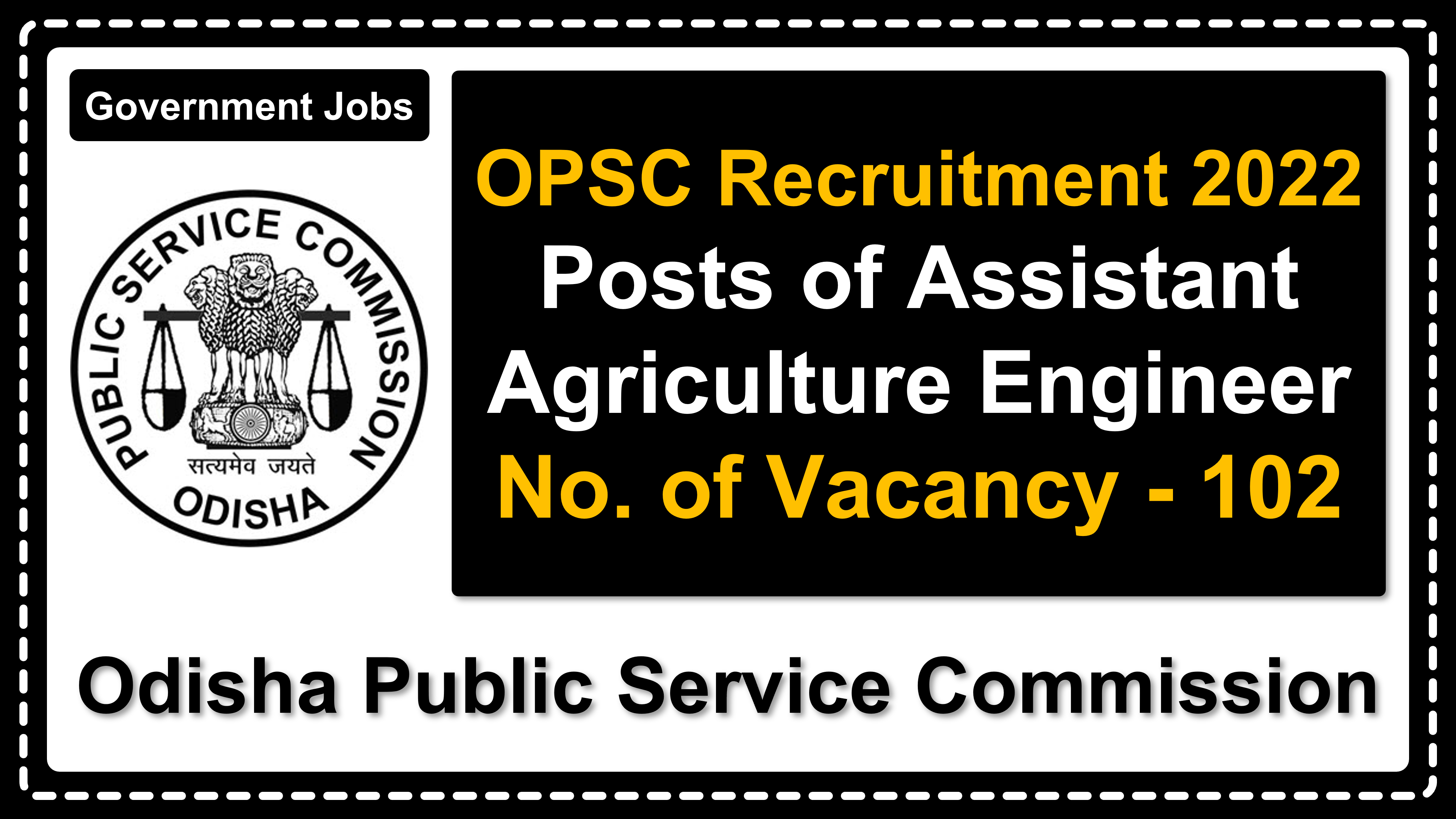 opsc.gov.in | Odisha Public Service Commission | Details of Recruitment Rules, Number of Vacant Post, Eligibility Criteria, Age Limit, How to Apply etc. | Odisha Public Service Commission