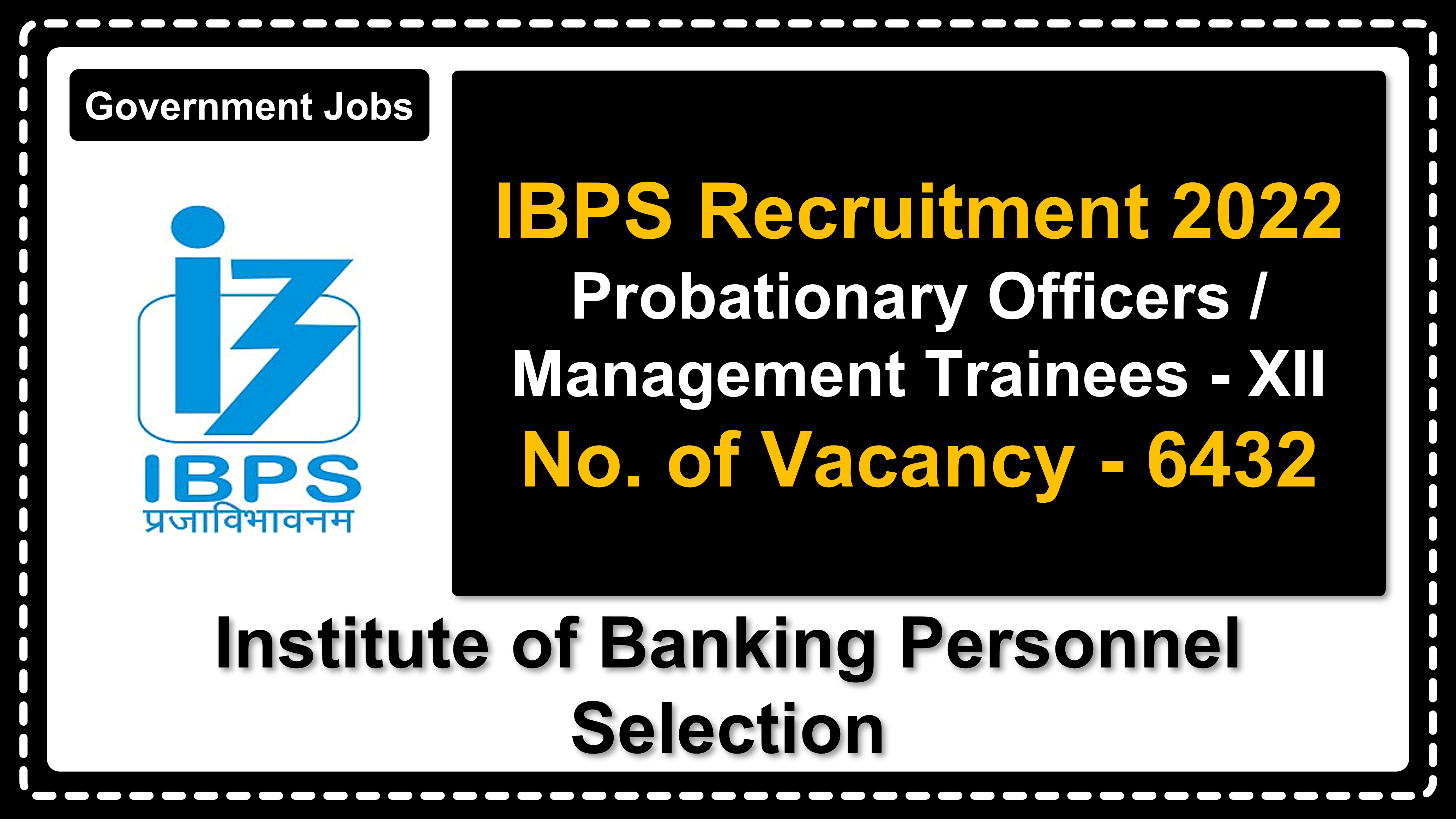 ibps.in | Institute of Banking Personnel Selection | Details of Recruitment Rules, Number of Posts, Eligibility Criteria, Fee, Age Limit, How to Apply etc. | Institute of Banking Personnel Selection