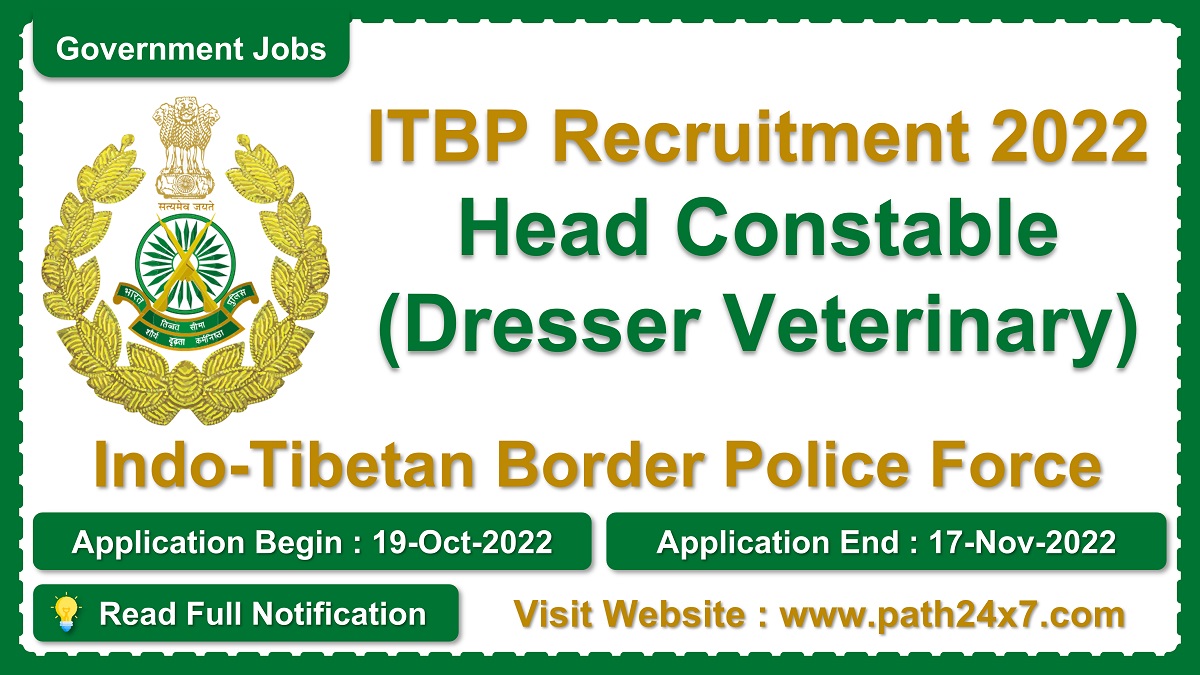 recruitment.itbpolice.nic.in | Indo-Tibetan Border Police Force | Details of Recruitment Rules, Number of Posts, Fee, Age Limit, Eligibility, How to Apply etc. | Indo-Tibetan Border Police Force