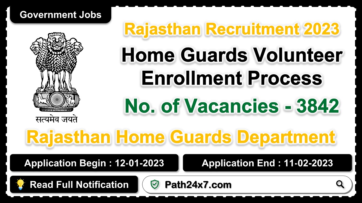 home.rajasthan.gov.in | Rajasthan Home Guards Department | Details of Recruitment Rules, Number of Posts, Fee, Age Limit, Physical Standard, How to Apply etc. | Rajasthan Home Guards Department