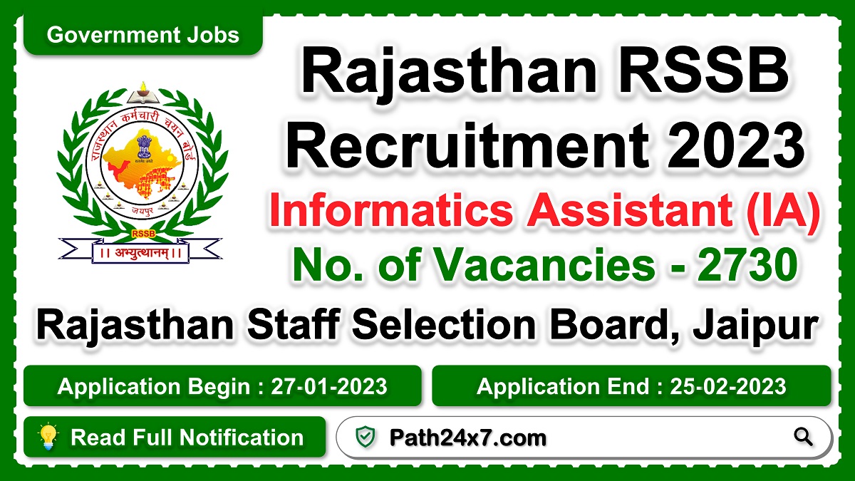 rsmssb.rajasthan.gov.in | Rajasthan Staff Selection Board, Jaipur | Details of Recruitment Rules, Number of Posts, Fee, Age Limit, Eligibility, How to Apply etc. | Rajasthan Staff Selection Board, Jaipur